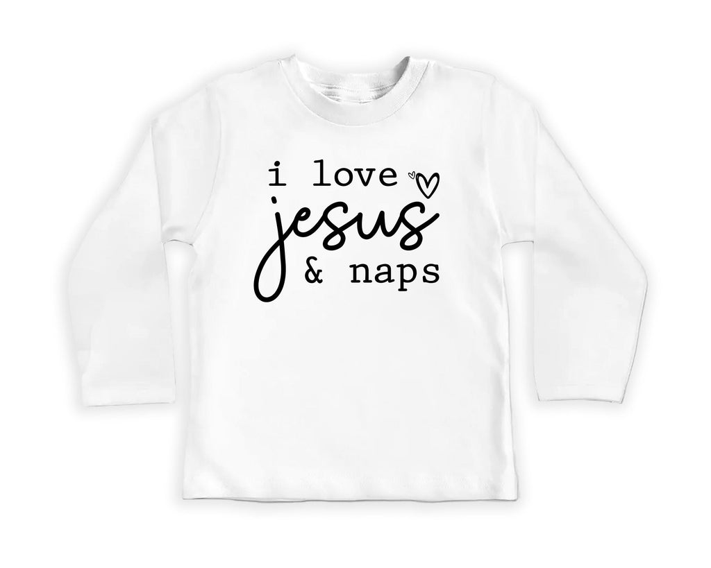 I Love Jesus and Naps Onesie Baby Bodysuit, Baby Shirt, Toddler Sweatshirt, Funny Religious Outfit, Christian Baby Gift, Faith-Based Clothes