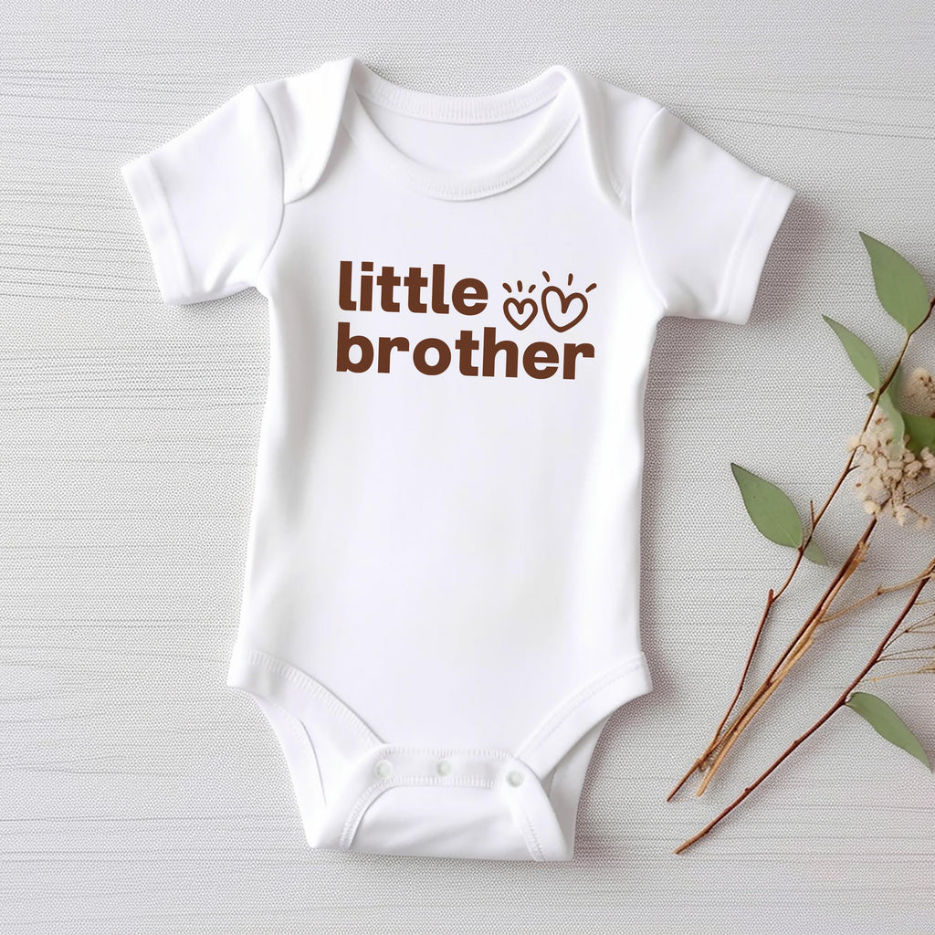 Little Brother Onesie, Baby Bodysuit, Baby Shirt, Toddler Sweatshirt, Retro Lil Brother Outfit, Sibling Gift, New Baby Announcement Clothes