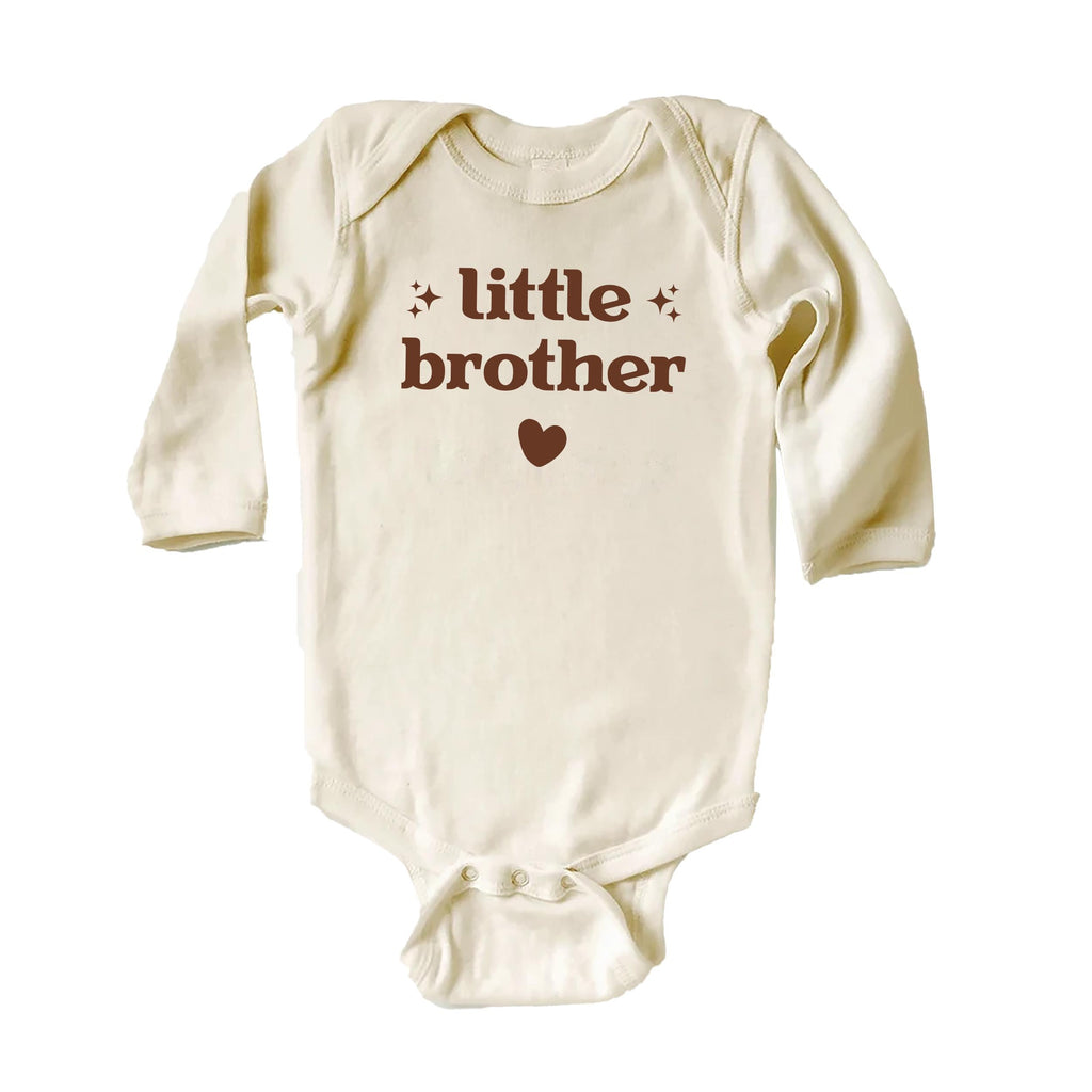 Little Brother Onesie, Baby Bodysuit, Baby Shirt, Toddler Sweatshirt, Retro Lil Brother Outfit, Sibling Gift, New Baby Announcement Clothes