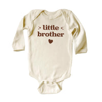 Little Brother Onesie, Baby Bodysuit, Baby Shirt, Toddler Sweatshirt, Retro Lil Brother Outfit, Sibling Gift, New Baby Announcement Clothes