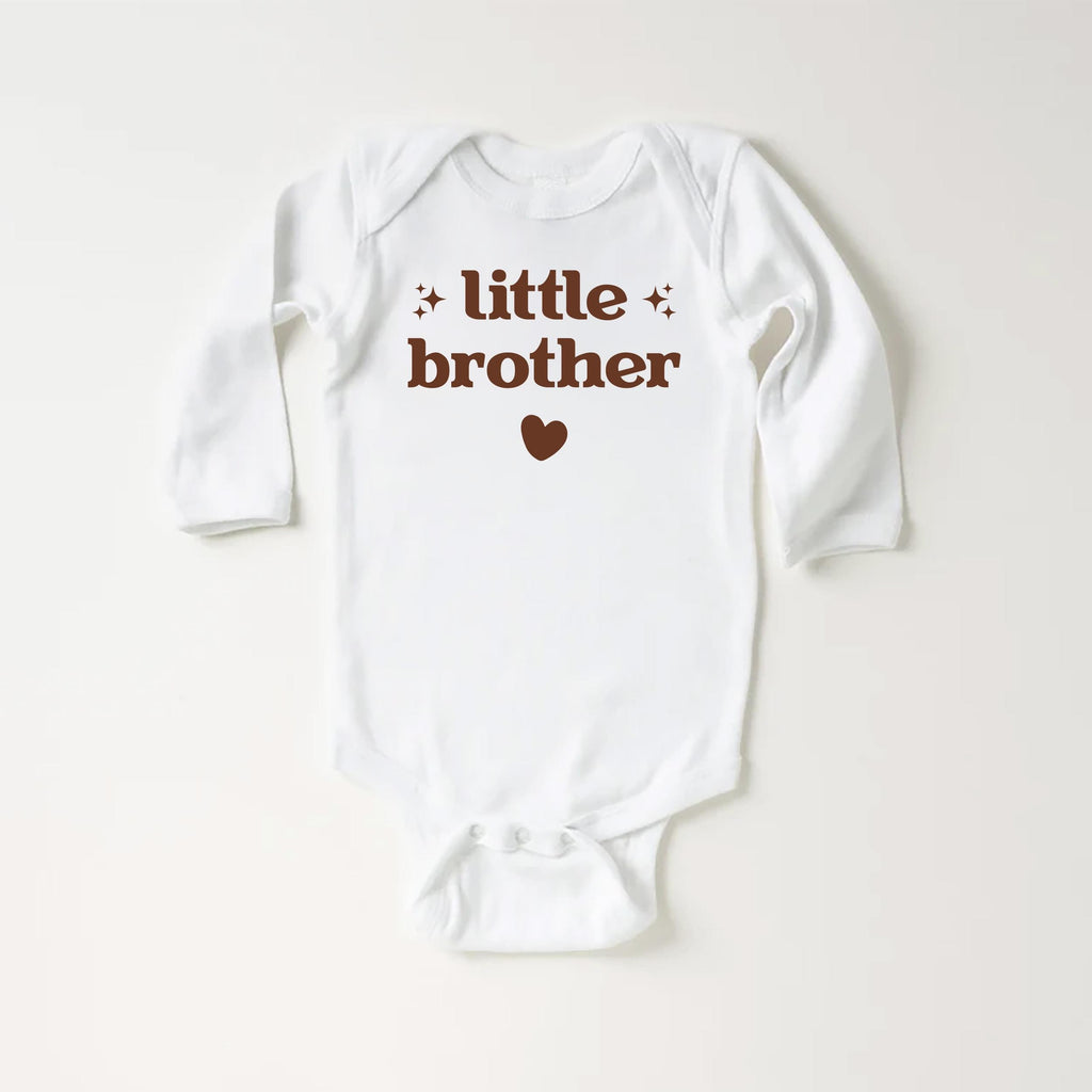 Little Brother Onesie, Baby Bodysuit, Baby Shirt, Toddler Sweatshirt, Retro Lil Brother Outfit, Sibling Gift, New Baby Announcement Clothes