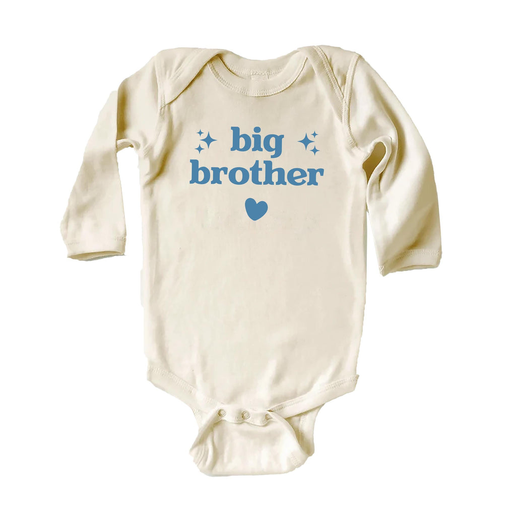 Big Brother Onesie, Baby Bodysuit, Baby Shirt, Toddler Sweatshirt - Cute Retro Pregnancy Announcement, Natural Big Brother Gift for Boys