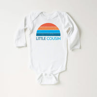 Retro Little Cousin Onesie, Baby Bodysuit, Baby Shirt, Toddler Sweatshirt, Boys Cousin Outfit, Vintage Family Gift, Matching Baby Clothes
