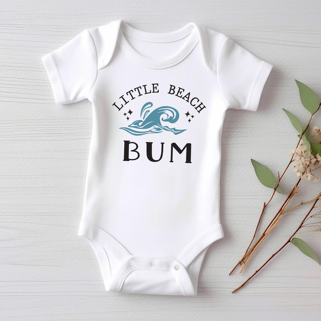 Little Beach Bum Onesie, Baby Bodysuit, Baby Shirt, Toddler Sweatshirt - Retro Summer Outfit, Summer Vacation Baby Gift, Beach Baby Clothes