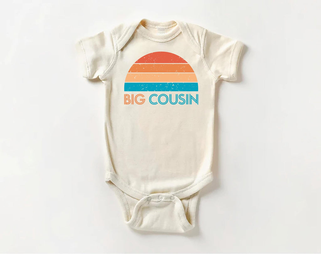 Retro Big Cousin Onesie, Baby Bodysuit, Baby Shirt, Toddler Sweatshirt - Boys Cousins Outfit, Vintage Family Gift, Matching Cousin Clothes