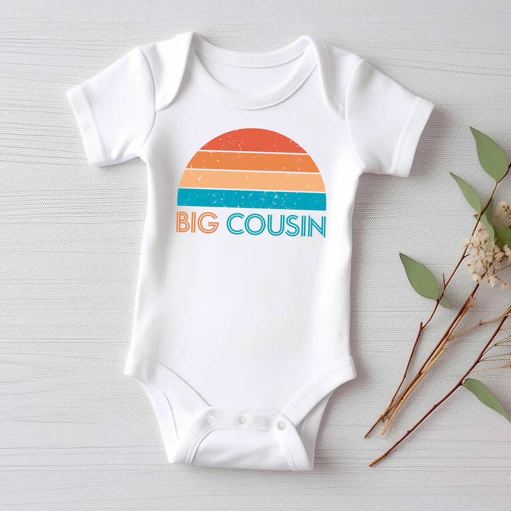 Retro Big Cousin Onesie, Baby Bodysuit, Baby Shirt, Toddler Sweatshirt - Boys Cousins Outfit, Vintage Family Gift, Matching Cousin Clothes