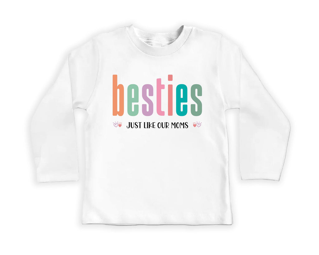 Besties Just Like Our Moms Onesie, Baby Bodysuit, Baby Shirt, Toddler Sweatshirt - Retro Best Friends Outfit, Baby Gift for Little Besties