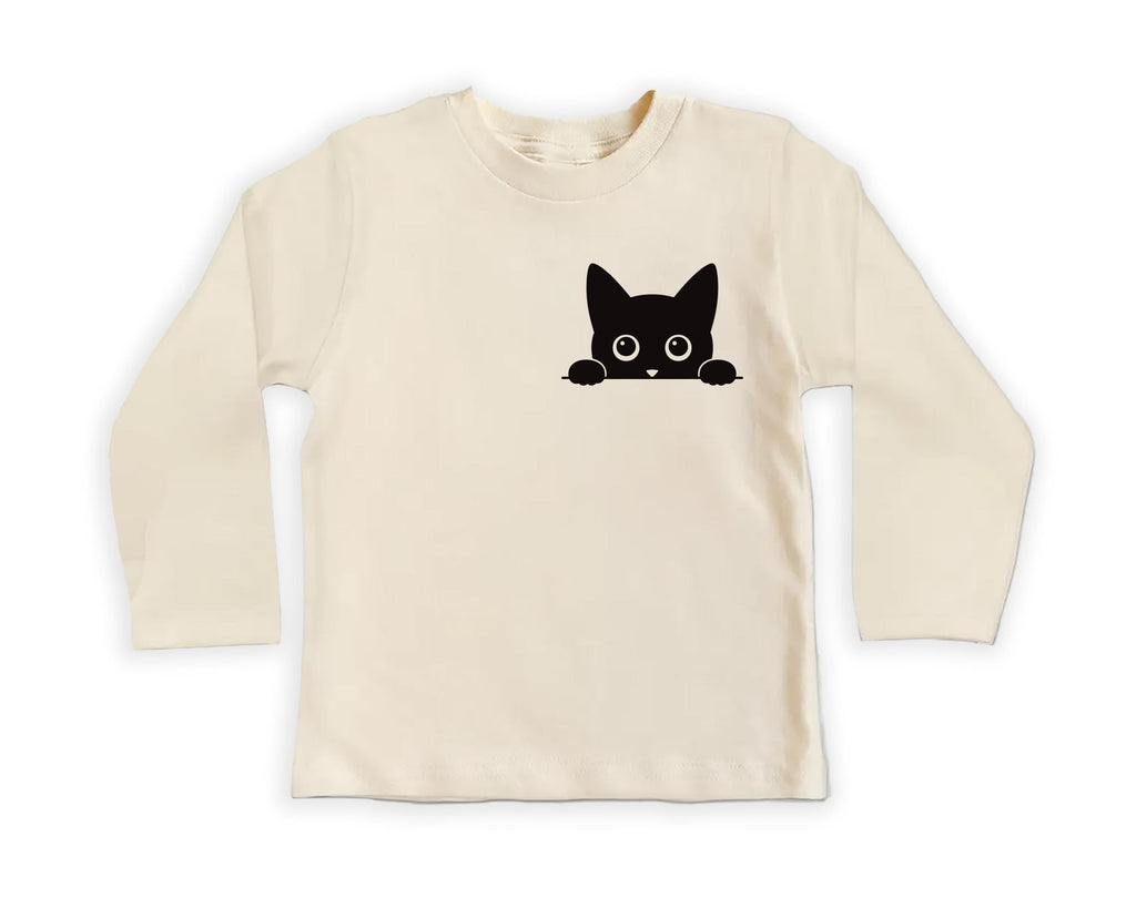 Black Cat Baby Shirt, Baby Onesie, Baby Bodysuit, Toddler Sweatshirt - Cute I Love Cats Outfit, Halloween Baby Gift, Spooky Cat Baby Clothes