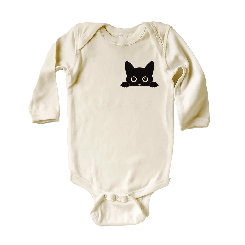 Black Cat Baby Shirt, Baby Onesie, Baby Bodysuit, Toddler Sweatshirt - Cute I Love Cats Outfit, Halloween Baby Gift, Spooky Cat Baby Clothes