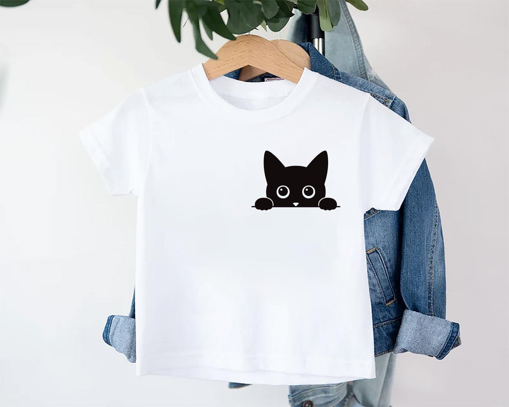 Black Cat Baby Shirt, Baby Onesie, Baby Bodysuit, Toddler Sweatshirt - Cute I Love Cats Outfit, Halloween Baby Gift, Spooky Cat Baby Clothes