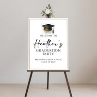 Custom Graduation Welcome Sign, Class of 2025 Party Decor, Personalized College Grad Sign, Foamcore PVC Acrylic Polystyrene Poster