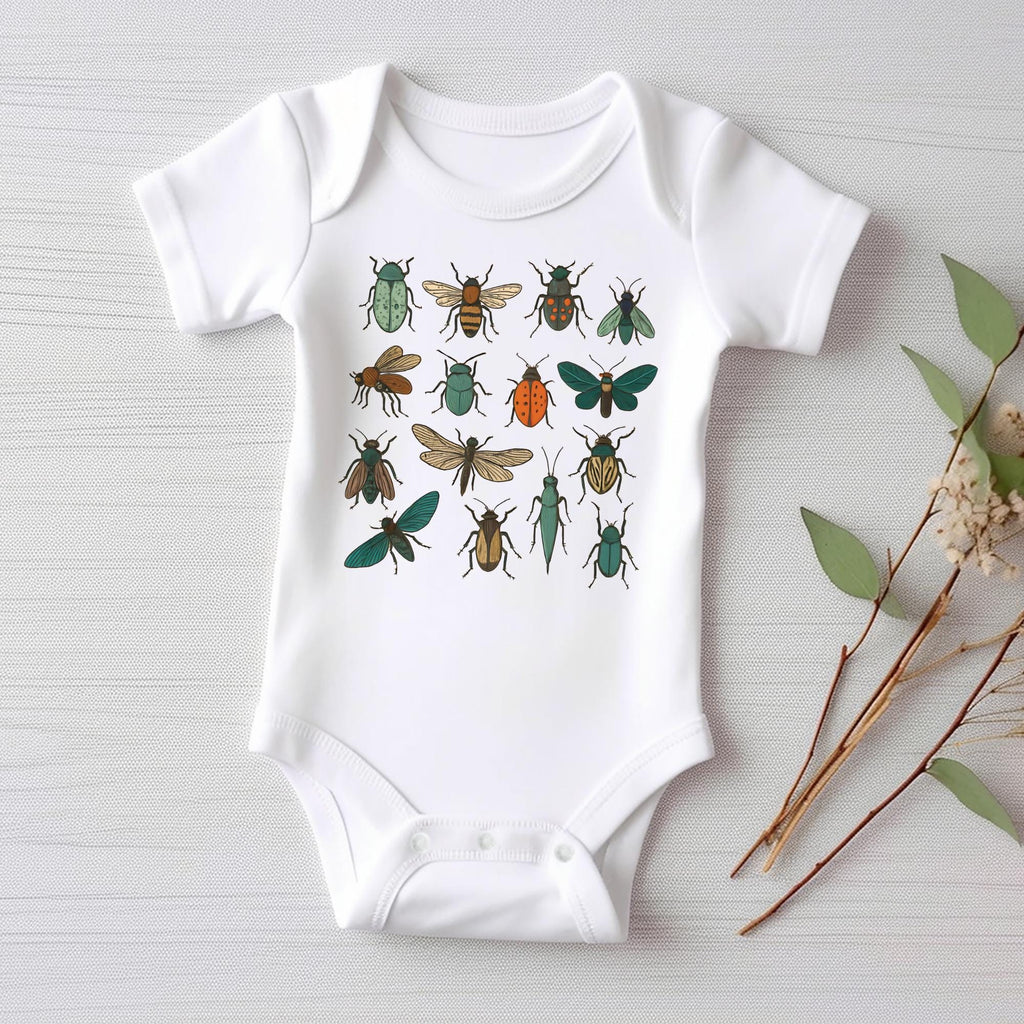Retro Bugs Onesie, Baby Bodysuit, Baby Shirt, Toddler Sweatshirt - Vintage Entomologist Outfit, Insect Baby Gift, Nature-Loving Baby Clothes