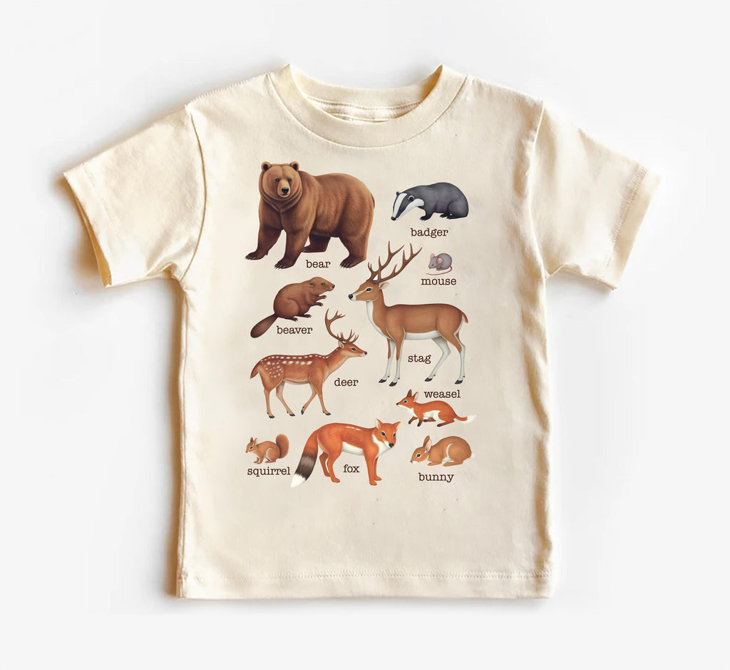 Forest Animals Onesie Baby Bodysuit, Baby Shirt, Toddler Sweatshirt, Cute Woodland Wildlife Outfit, Nature Baby Gift, Outdoor Animal Clothes