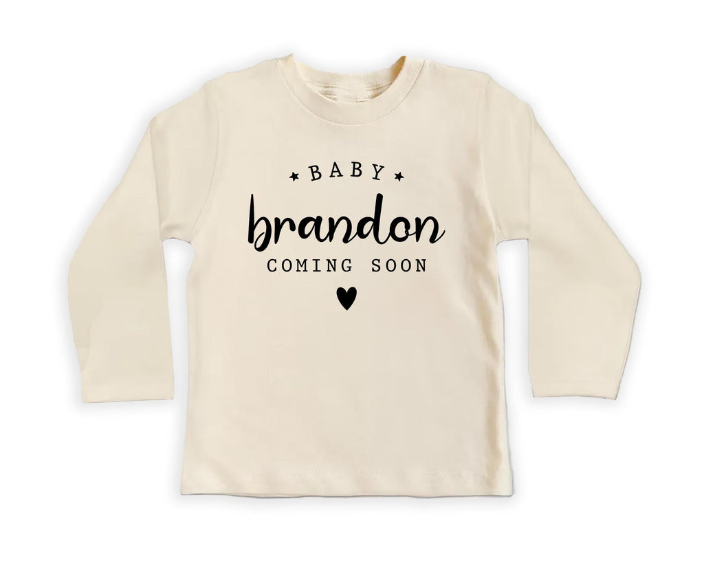 Personalized Announcement Onesie, Baby Bodysuit, Baby Shirt, Toddler Sweatshirt - Vintage Coming Soon Outfit, Custom Baby Reveal Gift Idea