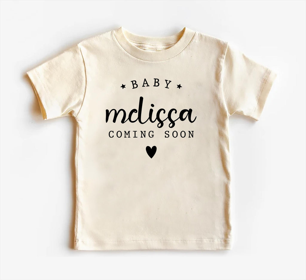 Personalized Announcement Onesie, Baby Bodysuit, Baby Shirt, Toddler Sweatshirt - Vintage Coming Soon Outfit, Custom Baby Reveal Gift Idea