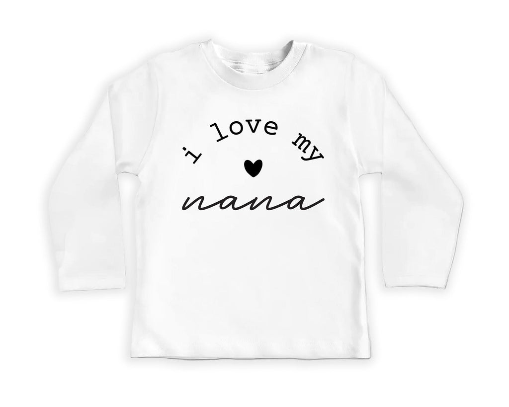 I Love My Nana Onesie, Baby Bodysuit, Baby Shirt, Toddler Sweatshirt - Minimalist I Love Grandma Outfit, Cute Baby Gift for Nana & Grandma