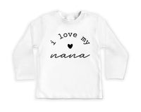 I Love My Nana Onesie, Baby Bodysuit, Baby Shirt, Toddler Sweatshirt - Minimalist I Love Grandma Outfit, Cute Baby Gift for Nana & Grandma