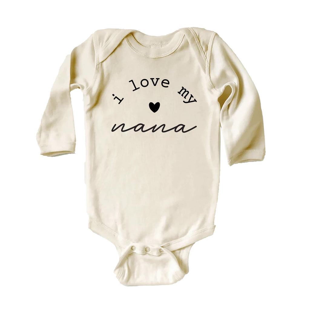 I Love My Nana Onesie, Baby Bodysuit, Baby Shirt, Toddler Sweatshirt - Minimalist I Love Grandma Outfit, Cute Baby Gift for Nana & Grandma
