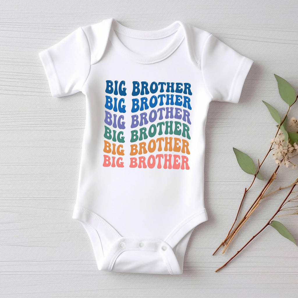 Big Brother Onesie, Baby Bodysuit, Baby Shirt, Toddler Sweatshirt - Retro Sibling Outfit, Cute Big Brother Gift, Family Announcement Clothes