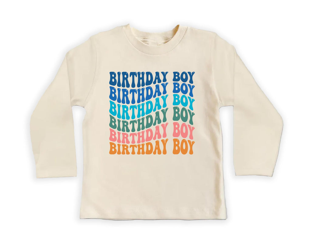 Retro Birthday Boy Onesie, Baby Bodysuit, Baby Shirt, Toddler Sweatshirt - Rainbow Birthday Outfit for Boys, Cute Party Gift, Colorful Look