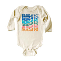 Retro Birthday Boy Onesie, Baby Bodysuit, Baby Shirt, Toddler Sweatshirt - Rainbow Birthday Outfit for Boys, Cute Party Gift, Colorful Look
