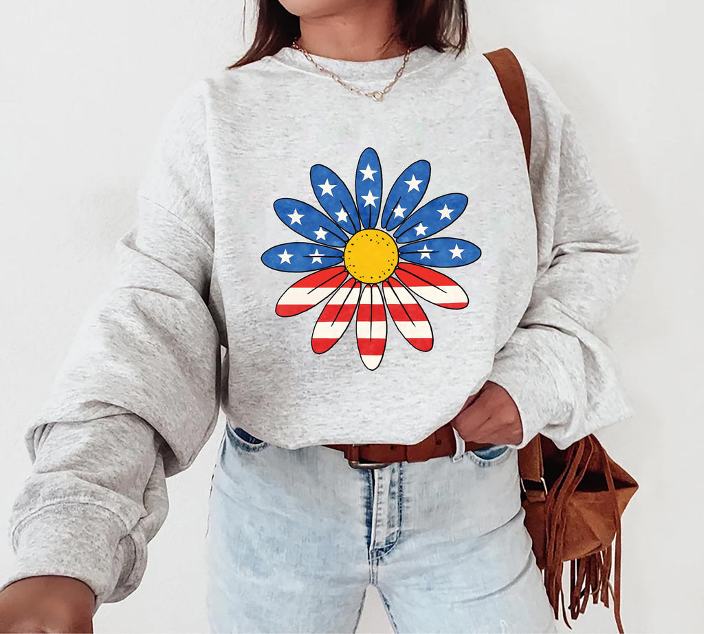 July 4th Daisy Sweatshirt