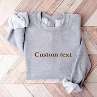 Minimal Custom Text Embroidered Sweatshirt