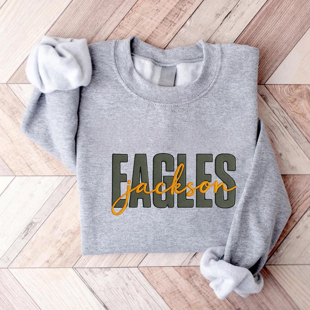 Custom Embroidered School Mascot Sweatshirt
