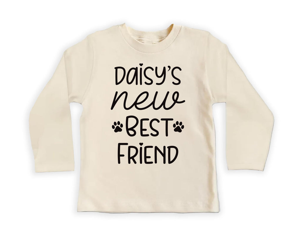 Dog’s Best Friend Onesie, Baby Bodysuit, Baby Shirt, Toddler Sweatshirt - New Baby Personalized Outfit, Custom Gift for Pet Loving Families