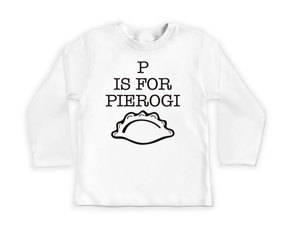P Is For Pierogi Onesie, Baby Bodysuit, Baby Shirt, Toddler Sweatshirt - Funny Retro Polish Baby Outfit, Pierogi Gift, Foodie Baby Clothes