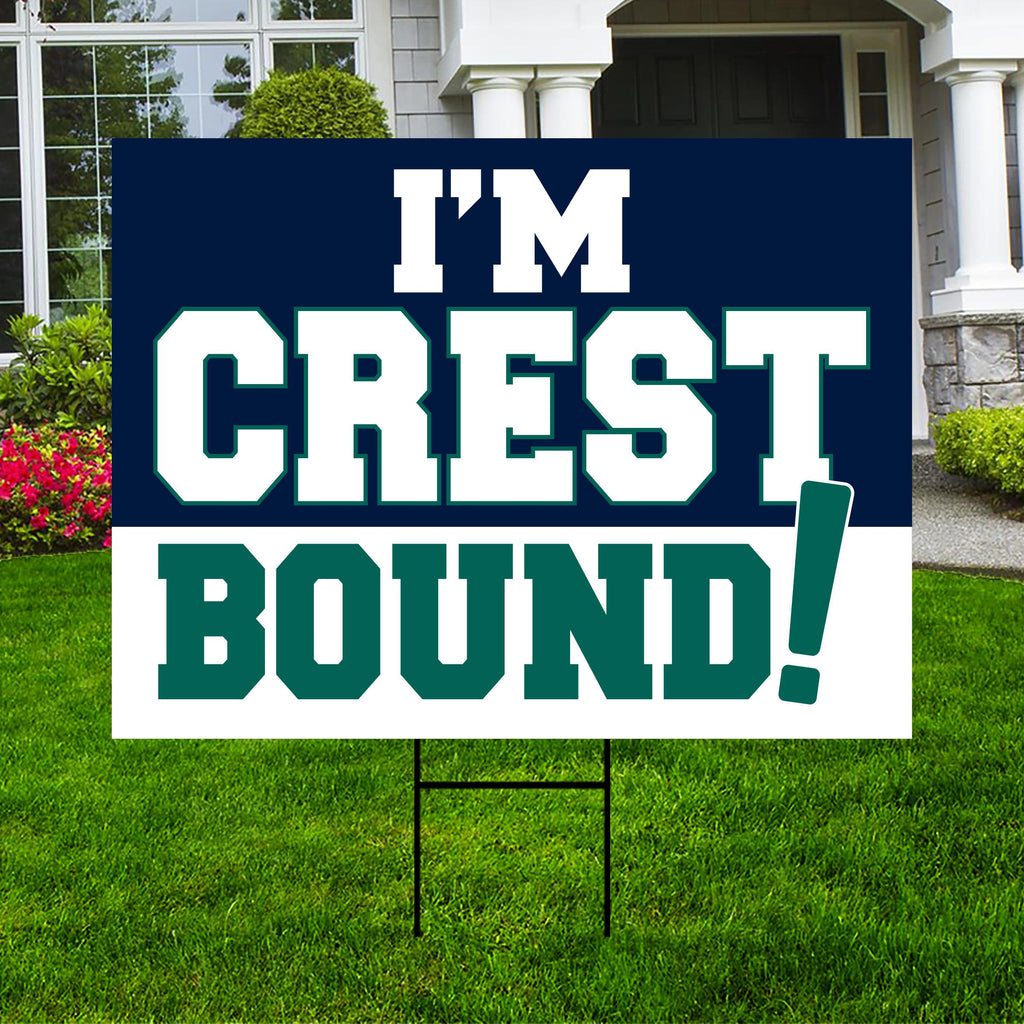 Personalized College Bound Yard Sign, Senior Graduation College Bound Sign, Custom Graduate University Bound Yard Sign with Metal H-Stake