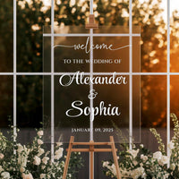 Modern Wedding Welcome Sign, Acrylic Wedding Decor Sign, Welcome to Our Wedding Acrylic Sign, Wedding Gifts, Elegant Ceremony Display