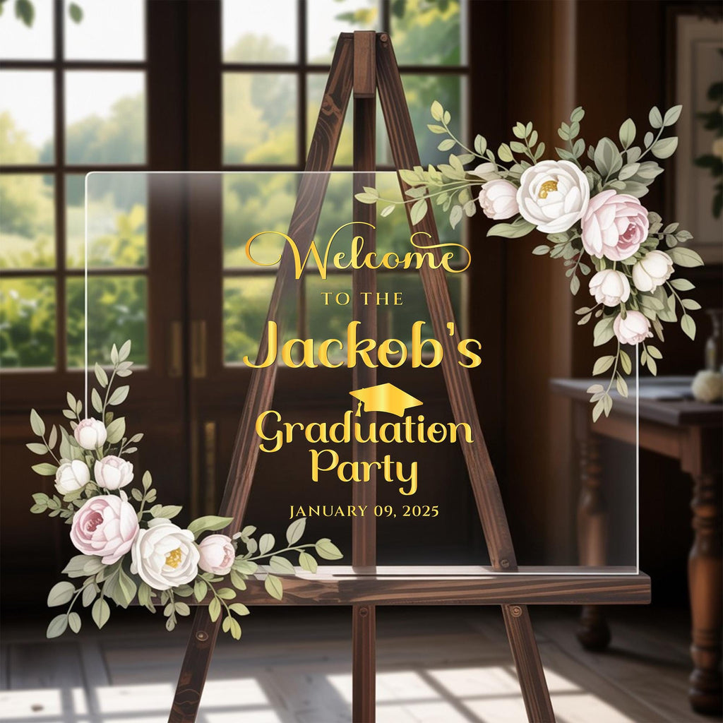 2025 Graduation Party Welcome Sign, Graduation Decor Sign, College Grad Party Display, Class of 2025 Sign, Graduation Gifts, Custom Sign