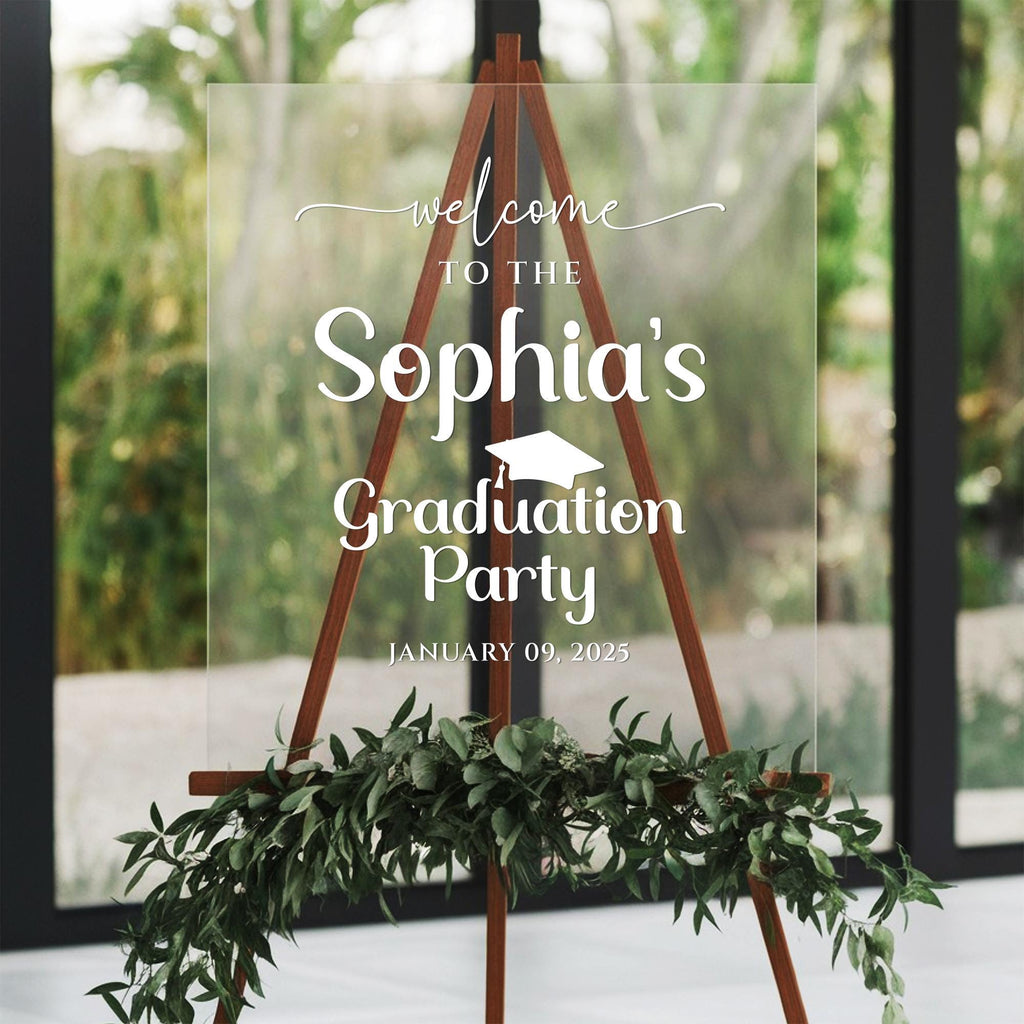 2025 Graduation Party Welcome Sign, Graduation Decor Sign, College Grad Party Display, Class of 2025 Sign, Graduation Gifts, Custom Sign