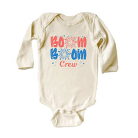 Boom Boom Crew Onesie, Baby Bodysuit, Baby Shirt, Toddler Sweatshirt - Cousin Crew Patriotic Outfit, Fourth of July Fireworks USA Baby Gift