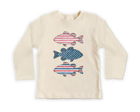 Patriotic Bass Onesie, Baby Bodysuit, Baby Shirt, Toddler Sweatshirt - American Flag Fish Outfit, Red, White & Blue Fourth of July Baby Gift