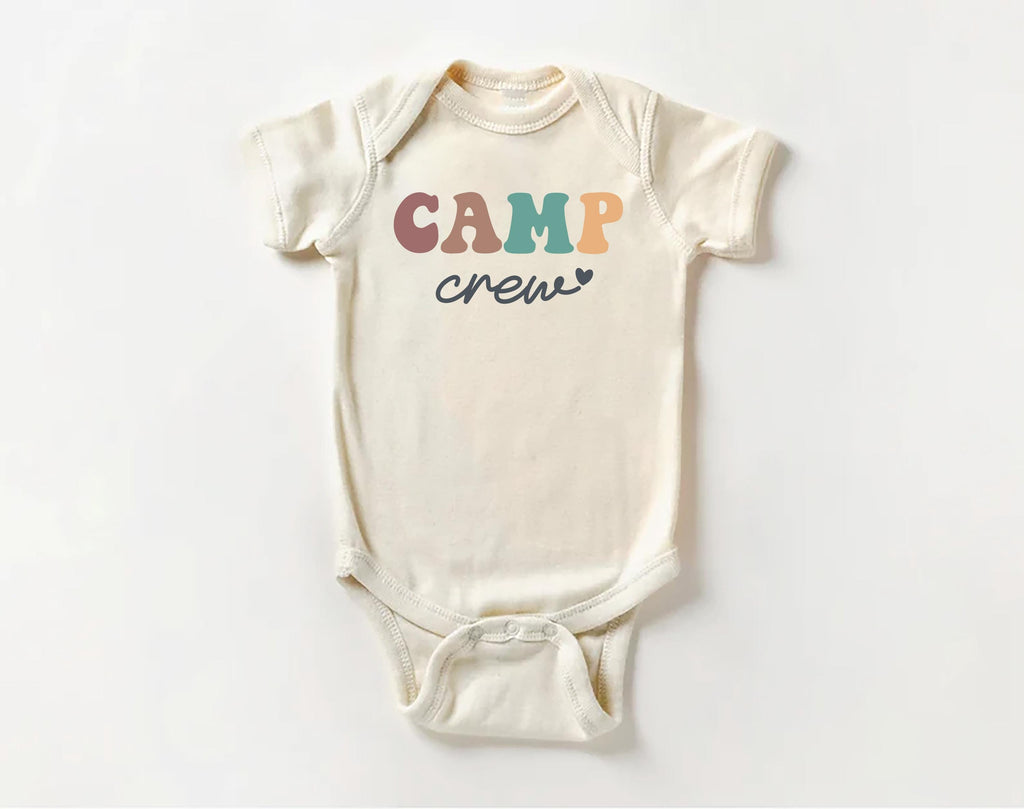 Camp Crew Onesie Baby Bodysuit, Baby Shirt, Toddler Sweatshirt, Retro Cousin Camping Outfit, Outdoor Adventure Baby Gift, Summer Family Trip