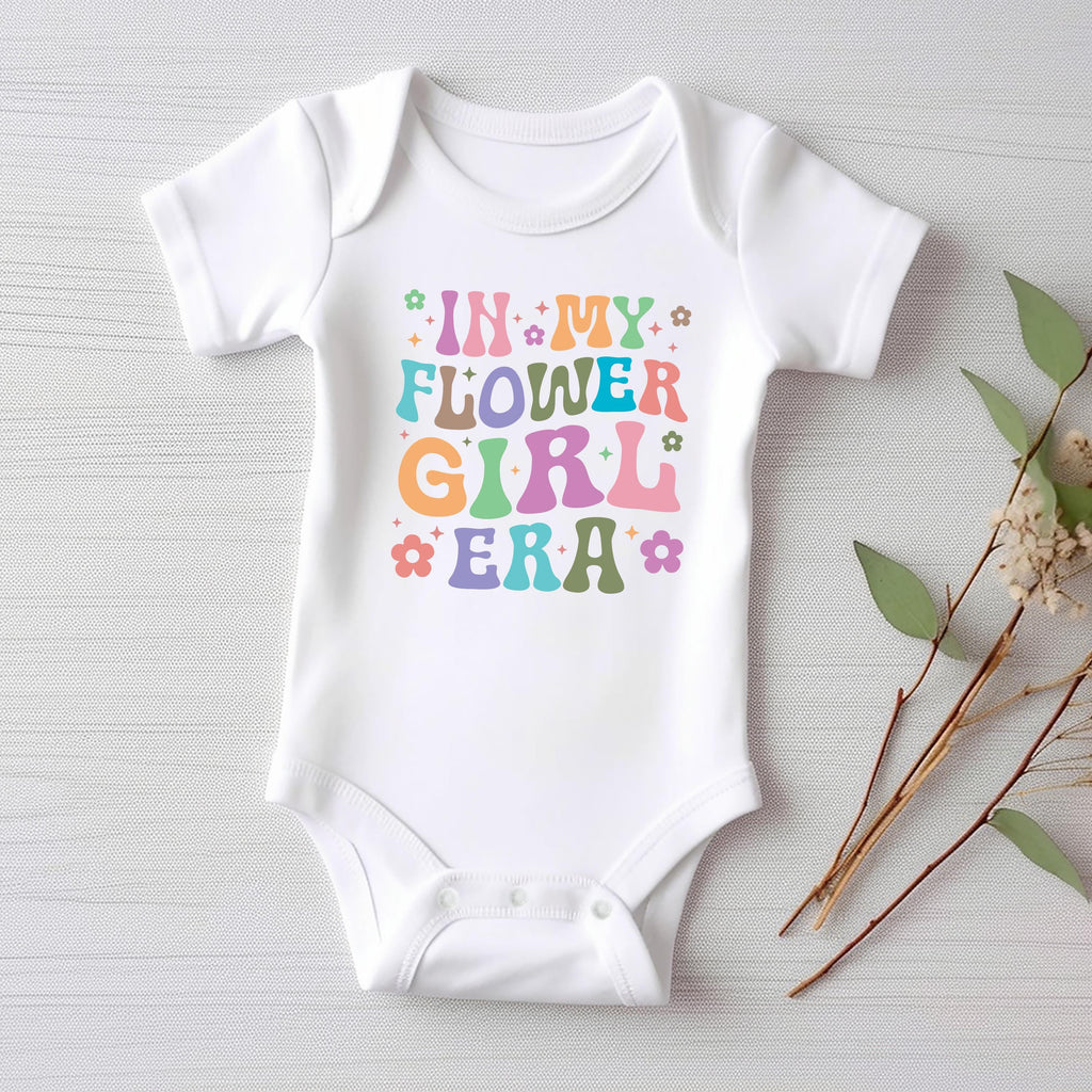 In My Flower Girl Era Onesie Baby Bodysuit, Baby Shirt, Toddler Sweatshirt, Cute Girls Wedding Party Outfit, Flower Girl Gift, Bridal Moment