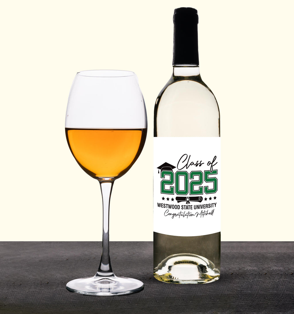 Custom Graduation Champagne Label, Graduation Gift, Graduation Party Favor