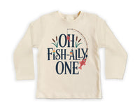 Oh Fish-Ally One Toddler Sweatshirt, Baby Shirt, Onesie, Baby Bodysuit - Vintage First Birthday Outfit, Cute One Year Old Fishing Party Gift