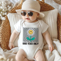 Good Vibes Onesie, Baby Bodysuit, Baby Shirt, Toddler Sweatshirt - Retro Daisy Summer Outfit, Cute Flower Baby Gift, Groovy Sunshine Look