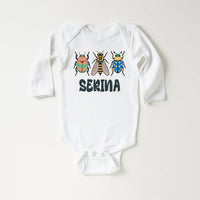 Personalized Bugs Onesie, Baby Bodysuit, Baby Shirt, Toddler Sweatshirt, Vintage Entomologist, Custom Name Insect Baby Gift, Nature Look
