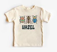 Personalized Bugs Onesie, Baby Bodysuit, Baby Shirt, Toddler Sweatshirt, Vintage Entomologist, Custom Name Insect Baby Gift, Nature Look