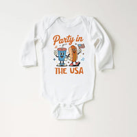 Retro 4th of July Onesie Baby Bodysuit, Baby Shirt, Toddler Sweatshirt,Party in the USA Outfit, Patriotic Baby Gift, Red White and Blue Look