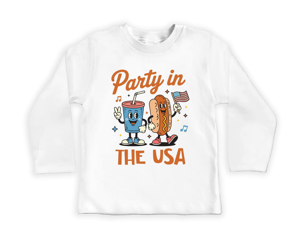 Retro 4th of July Onesie Baby Bodysuit, Baby Shirt, Toddler Sweatshirt,Party in the USA Outfit, Patriotic Baby Gift, Red White and Blue Look