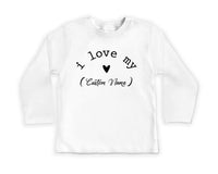 I Love My Custom Onesie, Baby Bodysuit, Baby Shirt, Toddler Sweatshirt - Cute Vintage Personalized Baby Outfit, Custom Name Family Gift Idea