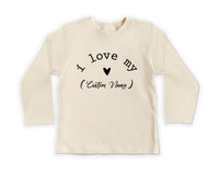 I Love My Custom Onesie, Baby Bodysuit, Baby Shirt, Toddler Sweatshirt - Cute Vintage Personalized Baby Outfit, Custom Name Family Gift Idea