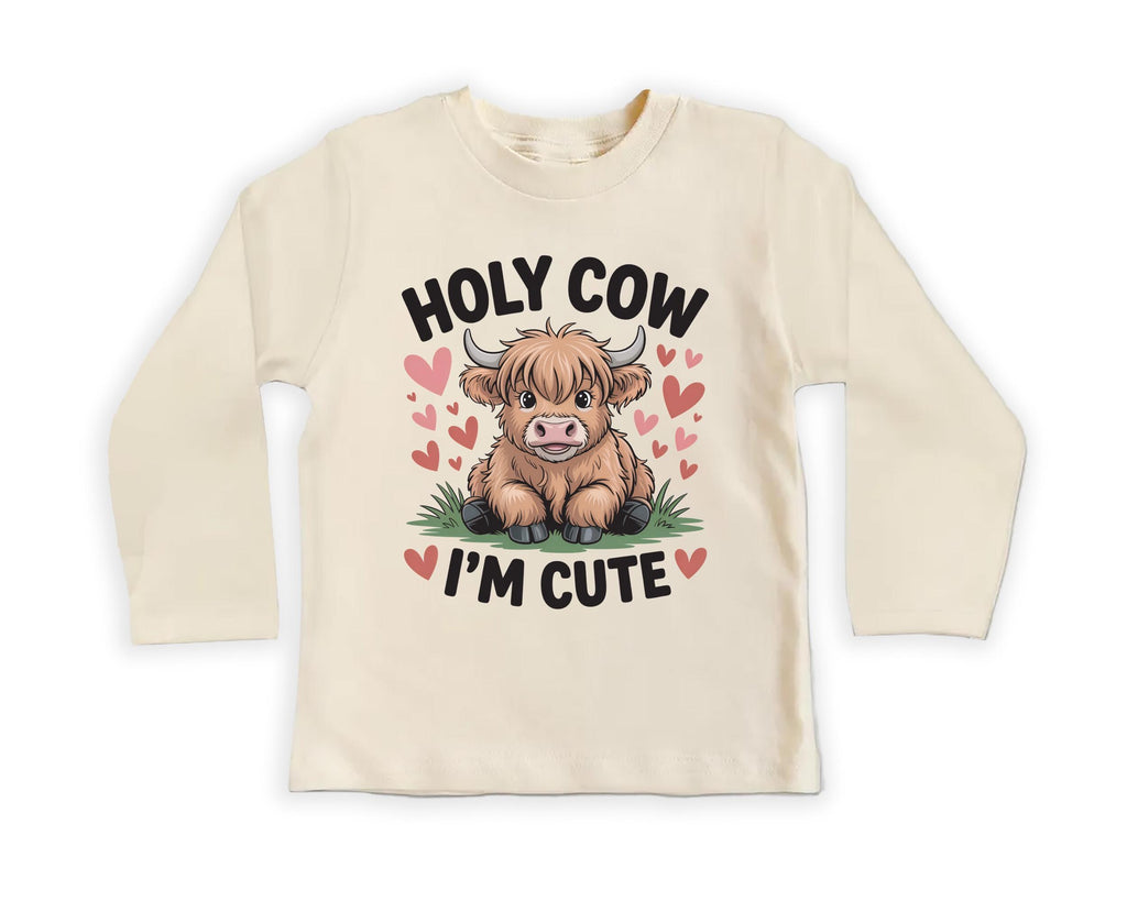 Holy Cow I’m Cute Onesie, Baby Bodysuit, Baby Shirt, Toddler Sweatshirt - Funny Cow Baby Outfit, Cute Farm Baby Gift, Country Style Look