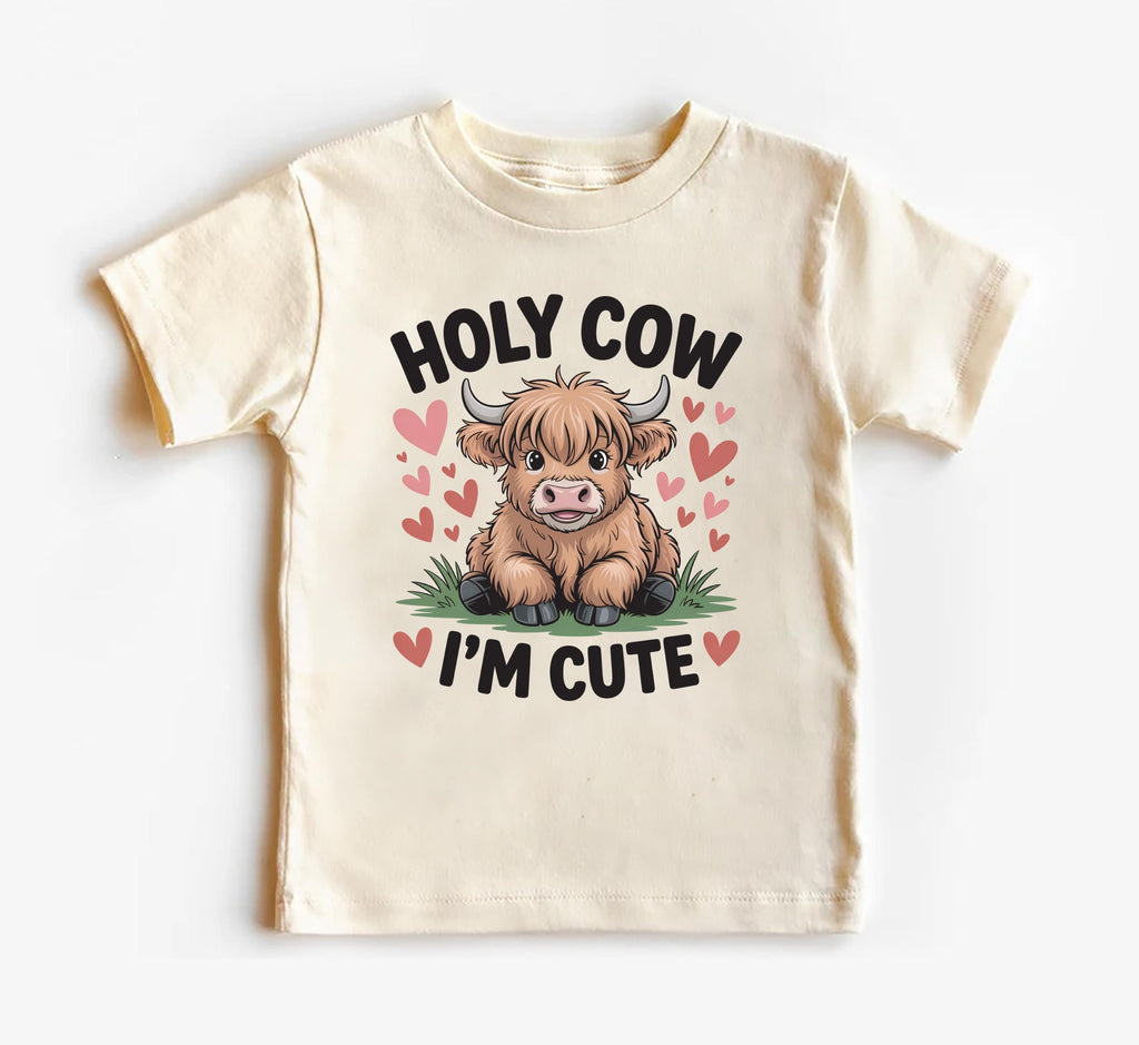 Holy Cow I’m Cute Onesie, Baby Bodysuit, Baby Shirt, Toddler Sweatshirt - Funny Cow Baby Outfit, Cute Farm Baby Gift, Country Style Look