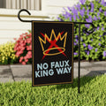 No Kings In America Garden Flag, 12x18 Inch Double Sided, No Faux King Way Flag, Anti-Trump Flag, Resist Racism Flag, Resist Fascism Flag